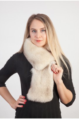 Greenland fox fur scarf-collar